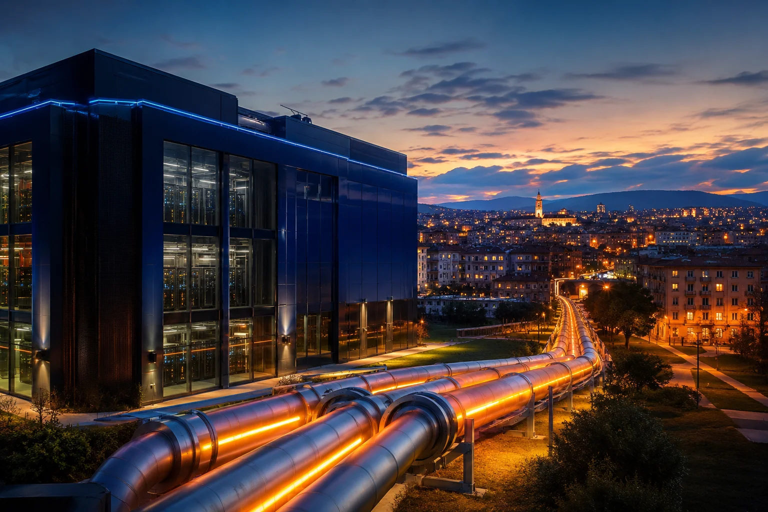 Data center connesso a rete di teleriscaldamento urbana